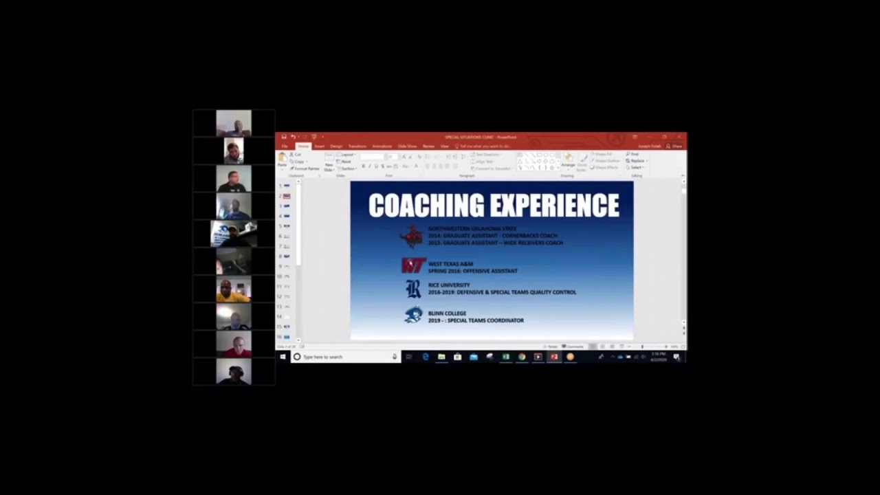 NFL Internship Video Application