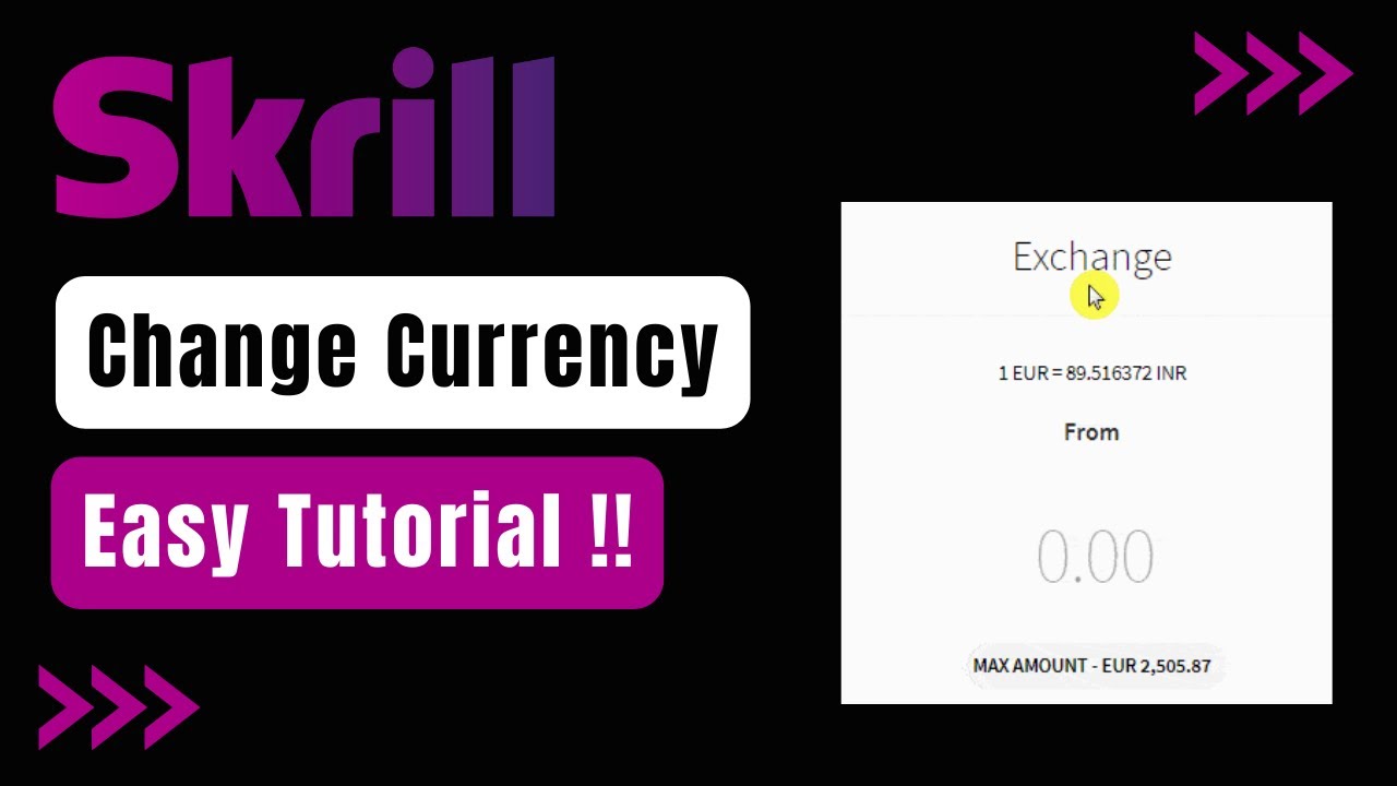 Skrill - How to Change Currency !