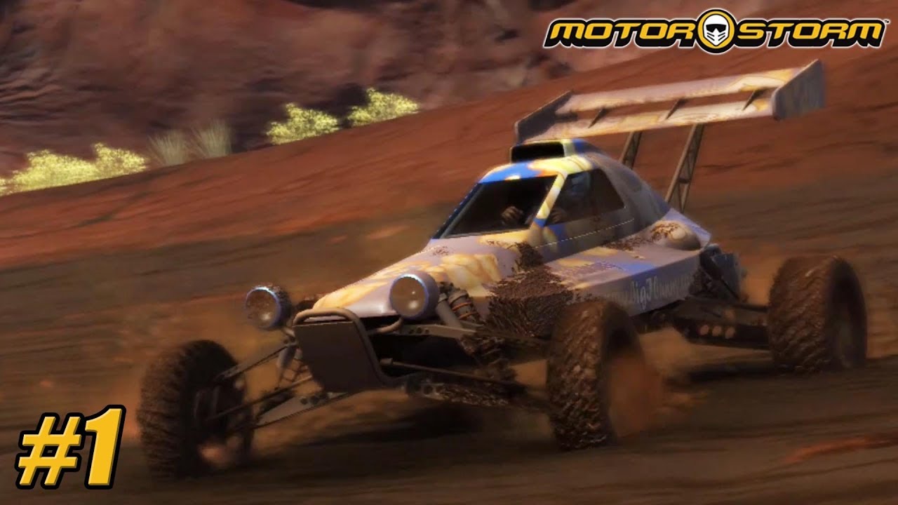 MotorStorm - Playthrough Gameplay Ps3 - Level 1 - In The Deep End + Plain Dirty PART 1