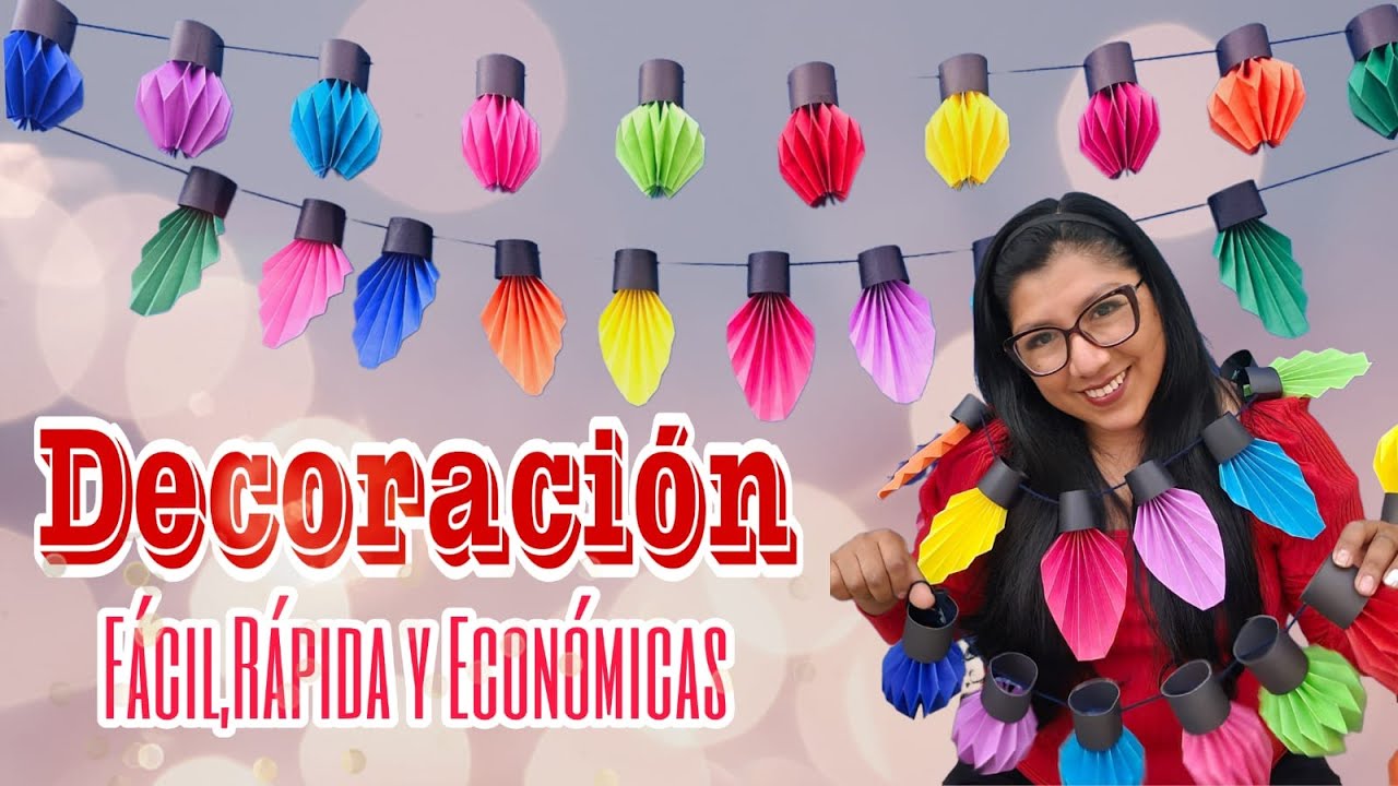 DIY 2 LUCES NAVIDEÑAS🎄DECORACION FÁCIL, RÁPIDA Y ECONÓMICA DE HACER, HERMOSA TENDENCIA | Ghisaine ♥