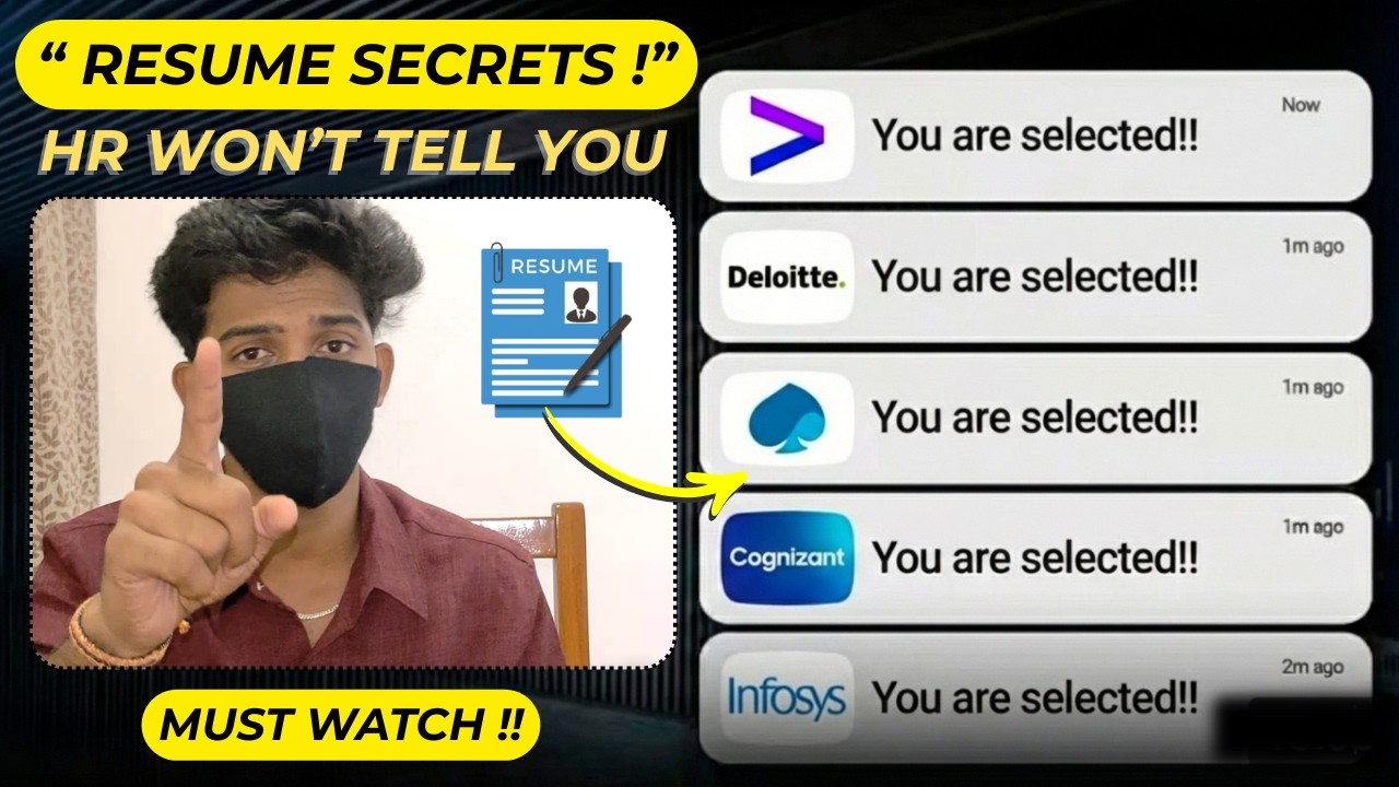 Resume secrets🔥🤯 HR Won't Tell you | How to Create a ATS friendly Resume  #hiring #freshers #resume