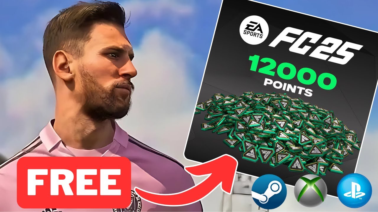 How to get 12000 FC POINTS in FC25 FOR FREE! Working on ALL PLATFORMS (Steam, Xbox, PS5, PC)