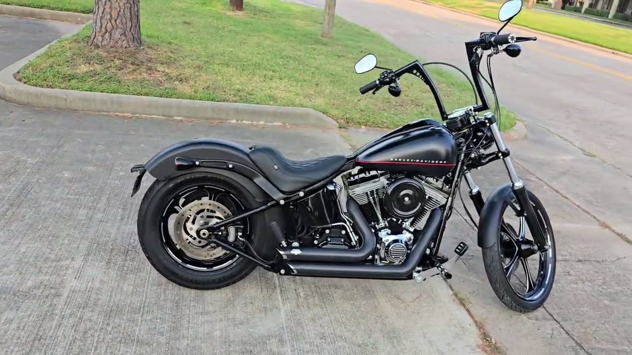 Custom 2012 Harley Davidson Softail Blackline 103 with Only 9,533 miles!