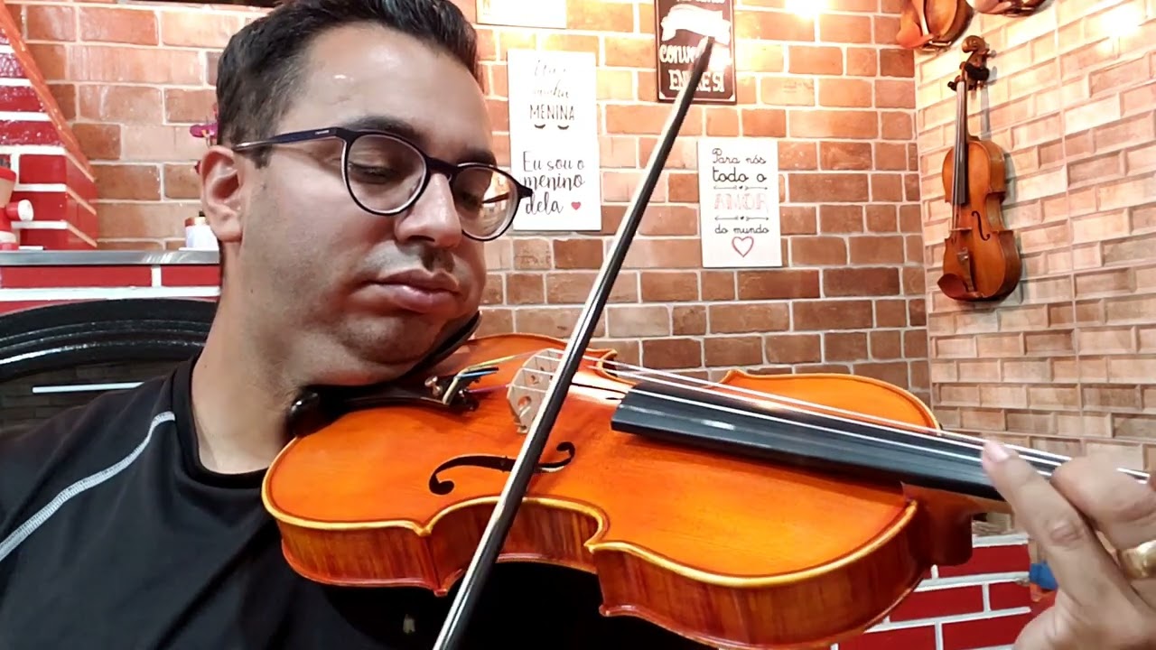 Violino Profissional Luthier RoyKang Copy Antonius Stradivarius Fundo inteiro Bel&iacute;ssimo instrumento