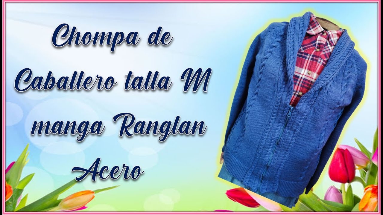 Chompa de Caballero talla M , manga Ranglan Acero