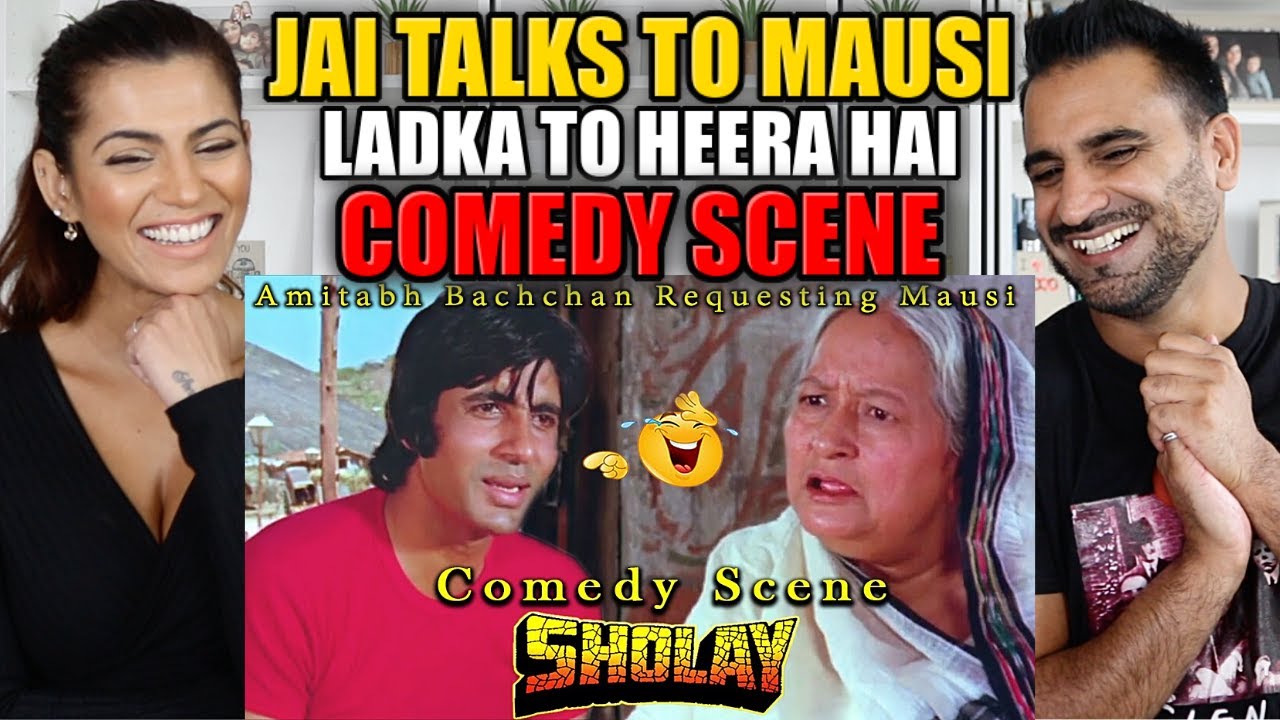 SHOLAY - Best Comedy Scene REACTION! | Jai talks to Mausi | Amitabh Bachchan | Dharmendra