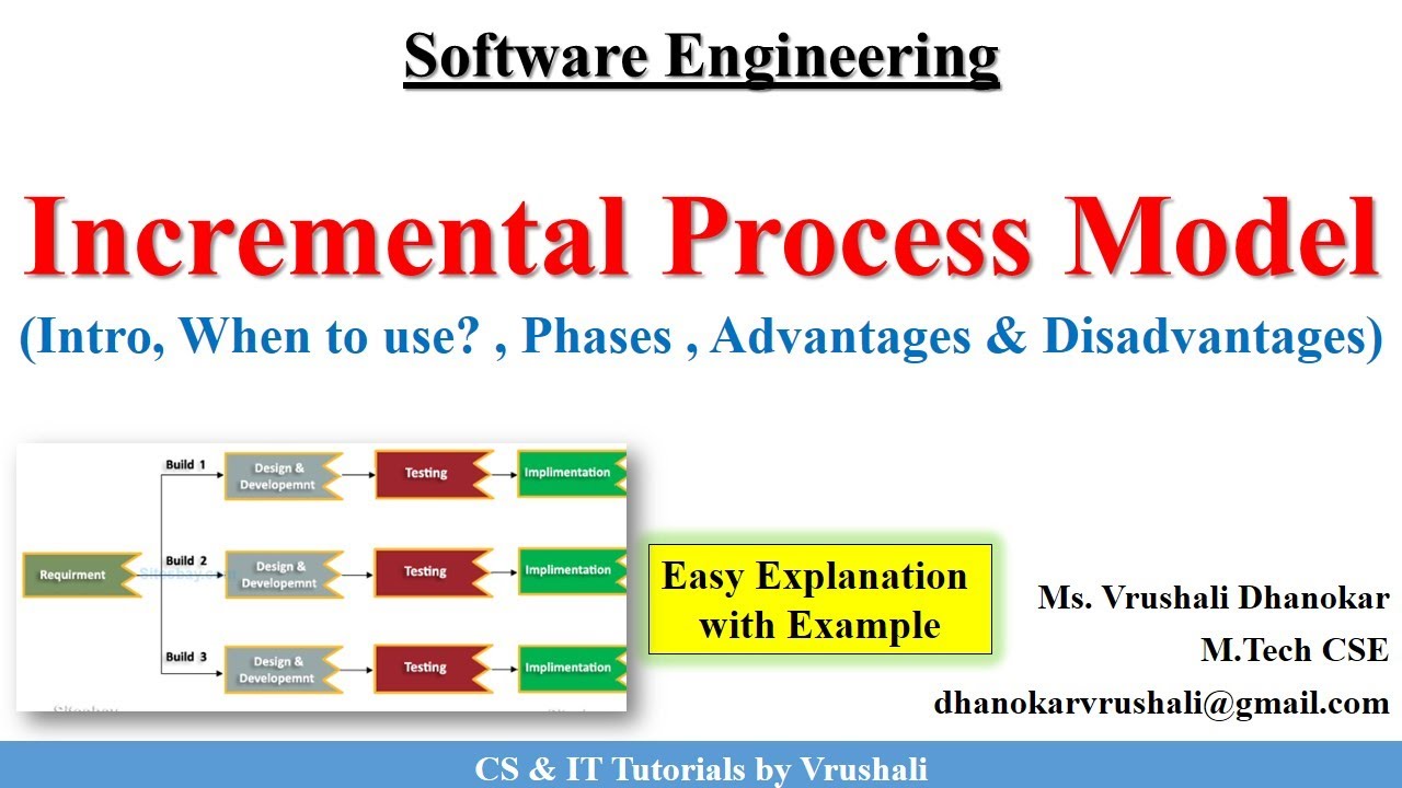 SE 6 : Incremental Process Model | Complete Explanation with Example     @CS & IT Tutorials by Vrushali 👩‍🎓