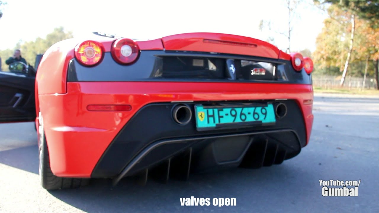Ferrari 430 Scuderia - Valves open/closed - Lovely sounds!! - 1080p HD