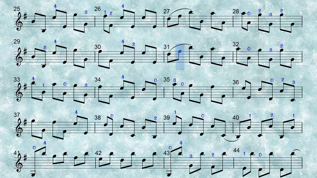 Wohlfahrt Op 45 Violin Etude no 27 tempo=60