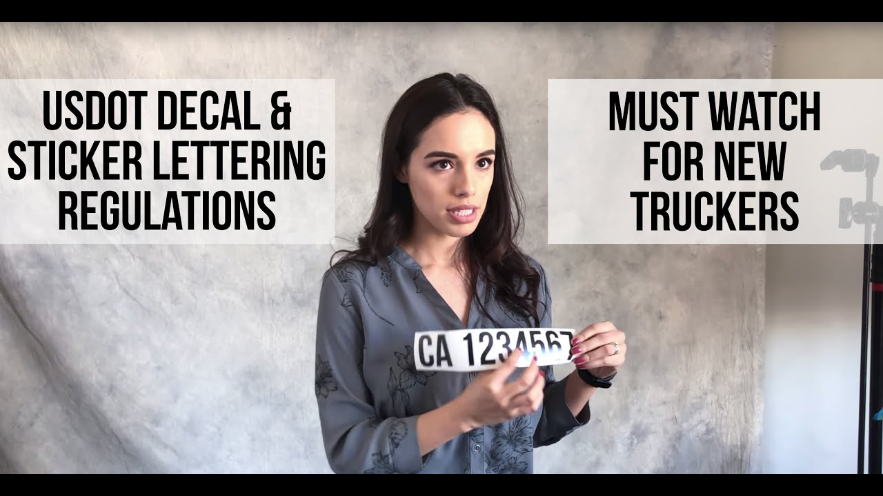 USDOT Decal & Sticker Lettering Regulations