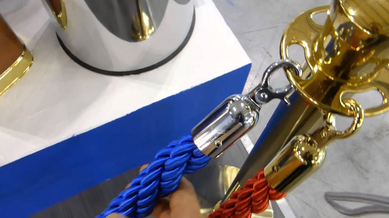 Colonne professionali con cordoni intrecciati per recinzioni  inox o dorate www.italiatools.it