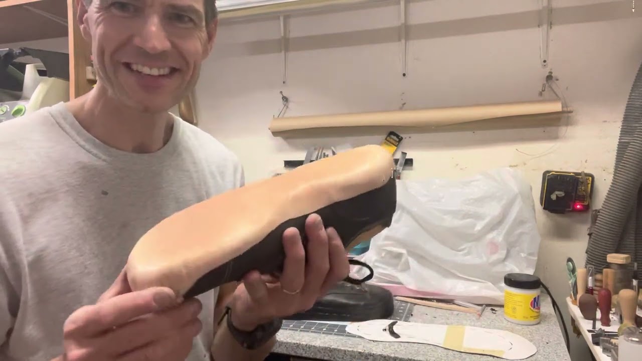 Opanka shoe soles plus a trick for hand stitching soles