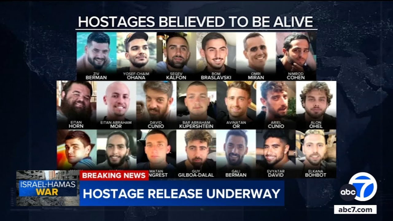 First 7 hostages freed in Gaza ceasefire are in Israeli custody