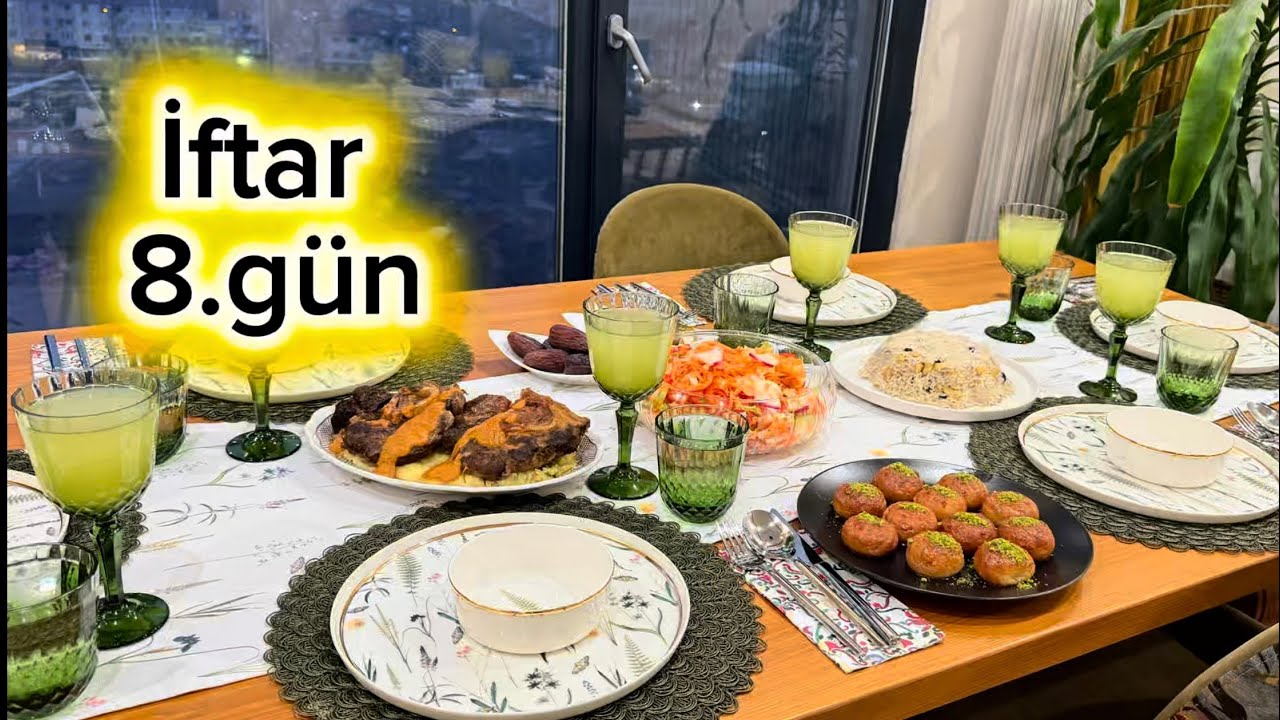 🕌İFTAR 8.GÜN MENÜSÜ😍😇RAMAZAN MENÜLERİ OSSO BUCO IÇ PILAVI ￼ SEBZE ÇORBASI SALATA KEMALPAŞA TATLISI
