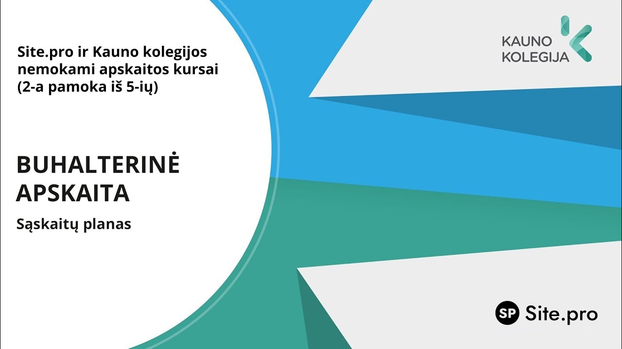 Buhalterinė apskaita. Sąskaitų planas