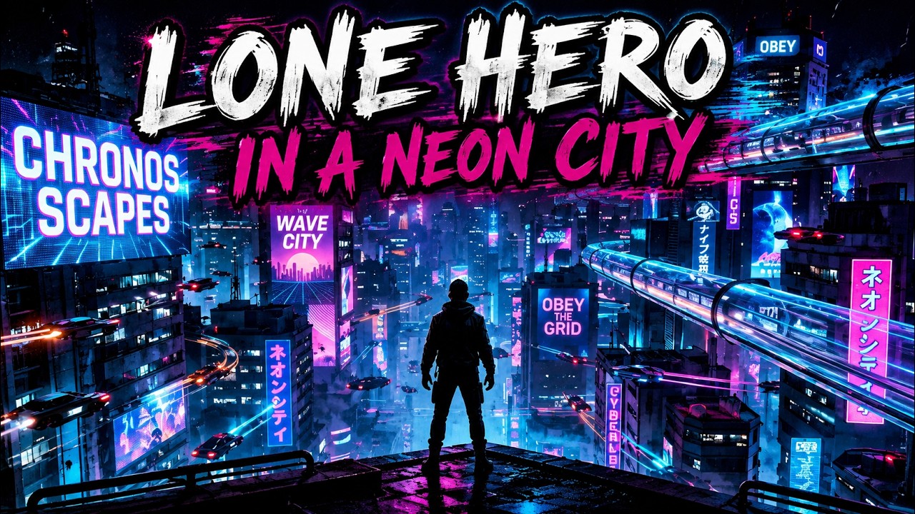 Cyberpunk Neon City Ambience - Dark Synthwave & Flying Cars (Coding, Study & Focus)