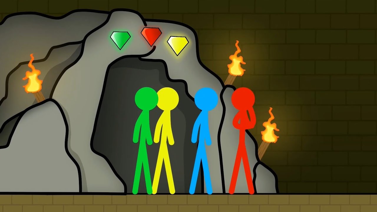 Red and Blue , Stickman Animation - (BEST MOMENTS COMPILATION)