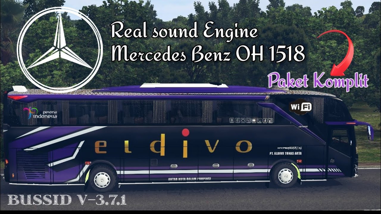 MOD KODENAME MERCY OH 1518 KING COOLER FULL KREKET PLUIT PANJANG || BUSSID V3.7.1
