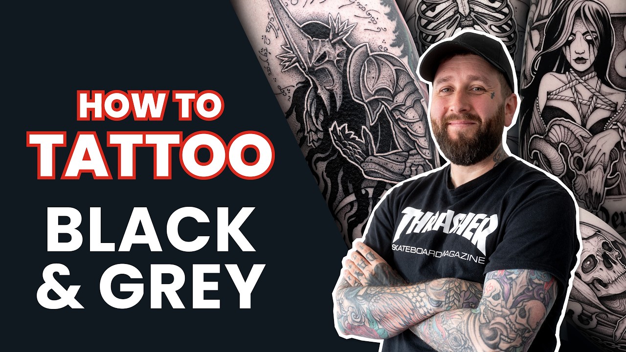 How to Tattoo Black and Grey With Josh Hurrell | Tattoo Tutorial | LOTR