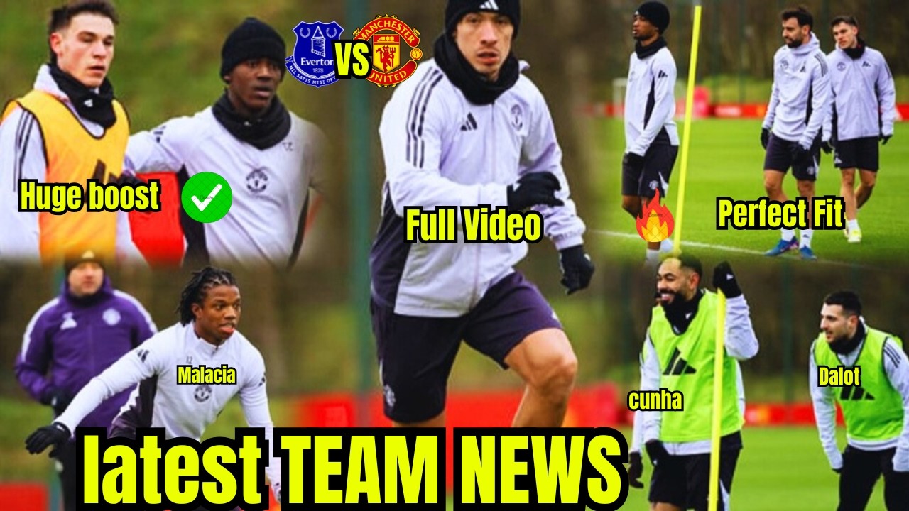 ⭕INSIDE TRAINING✅Šeško,CUNHA,AMAD,YOLO..😍MAN UNITED TRAINING & INJURY UPDATES AHEAD OF EVERTON MATCH