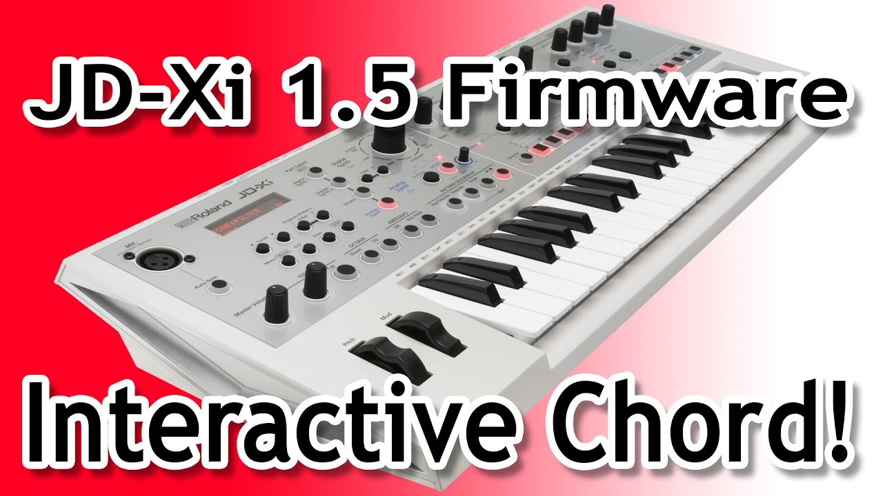 Roland JD-XI interactive chord feature with external gear!