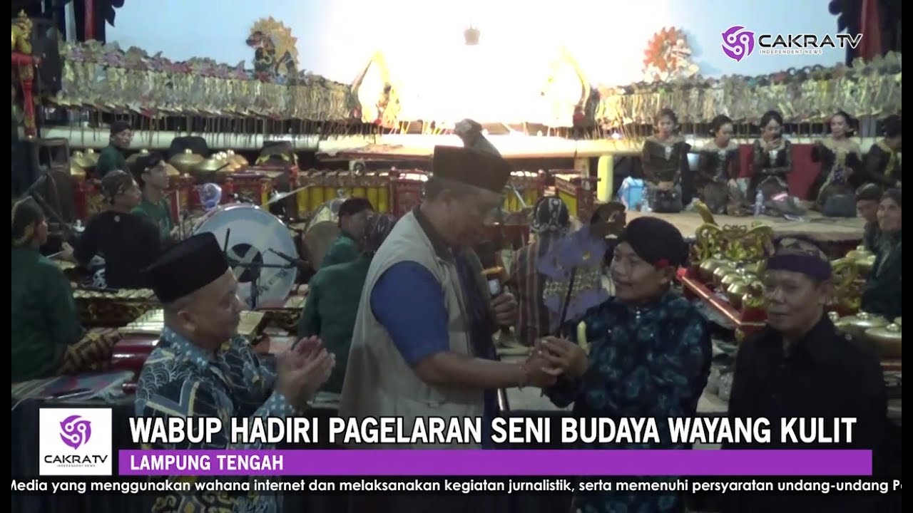 Wakil Bupati Lampung Tengah Hadiri Pagelaran Seni Budaya Wayang Kulit