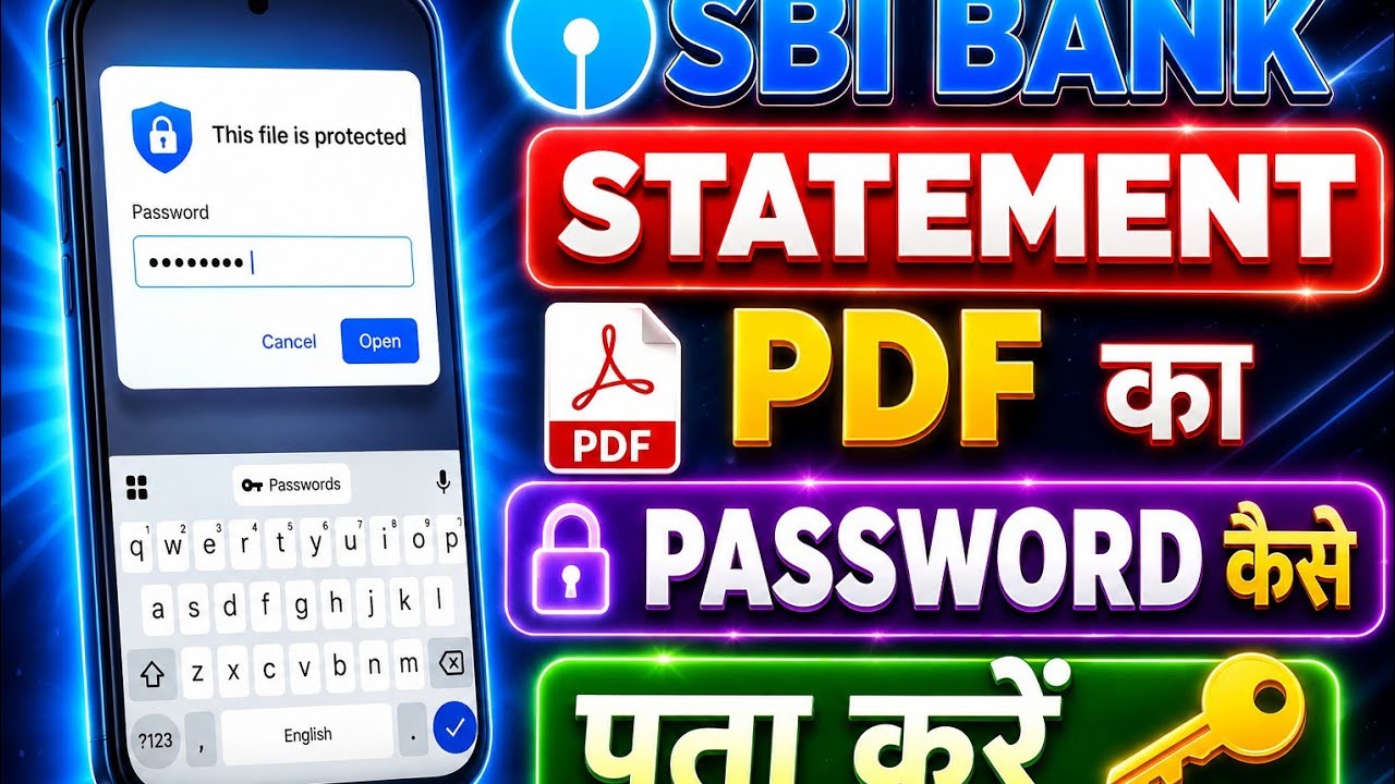 Sbi Email Statement Pdf Password Kaise Pata Kare || How To Get Sbi Statement Pdf Password 