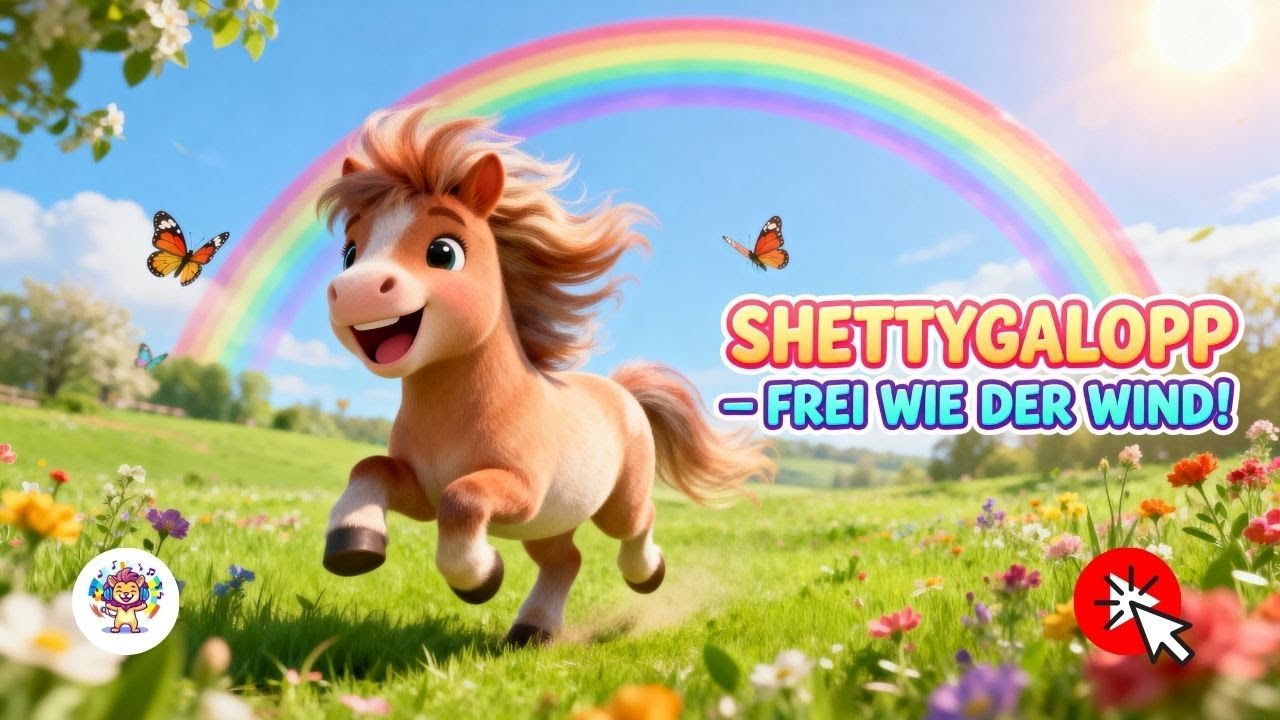 SHETTYGALOPP 🐴 | Das fr&ouml;hliche Pony-Kinderlied | Frei wie der Wind 🌈 | Kinderlied deutsch