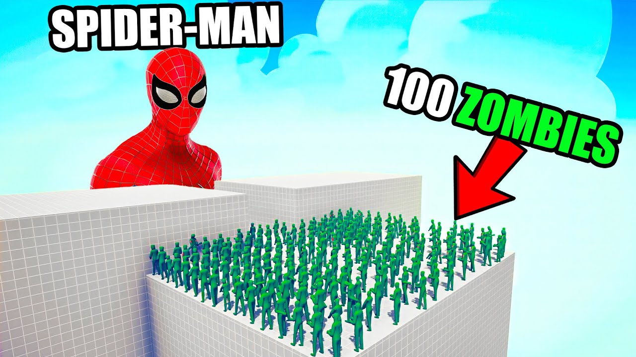 100 Zombies vs Every Super Hero in TABS