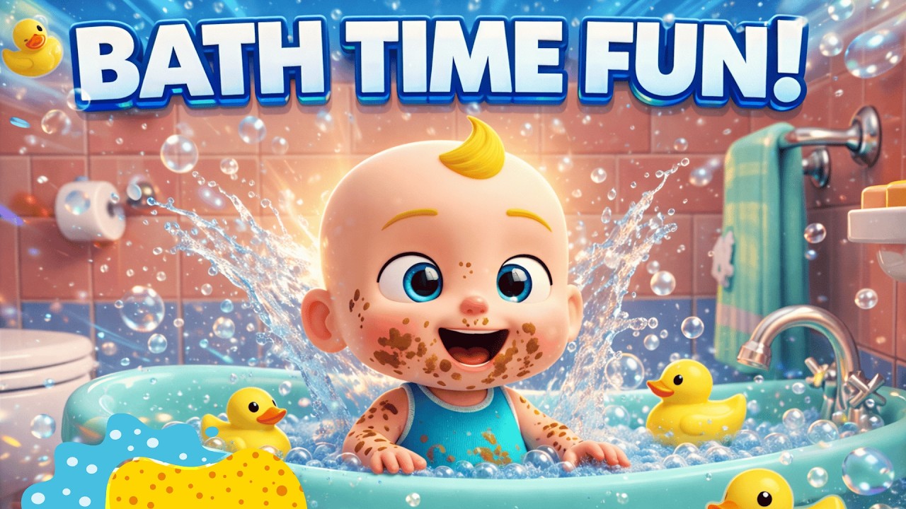 Bath Time Song 🛁 | Lulu Takes a Bath | Nursery Rhyme for Kids – Fluffy Lulu TV