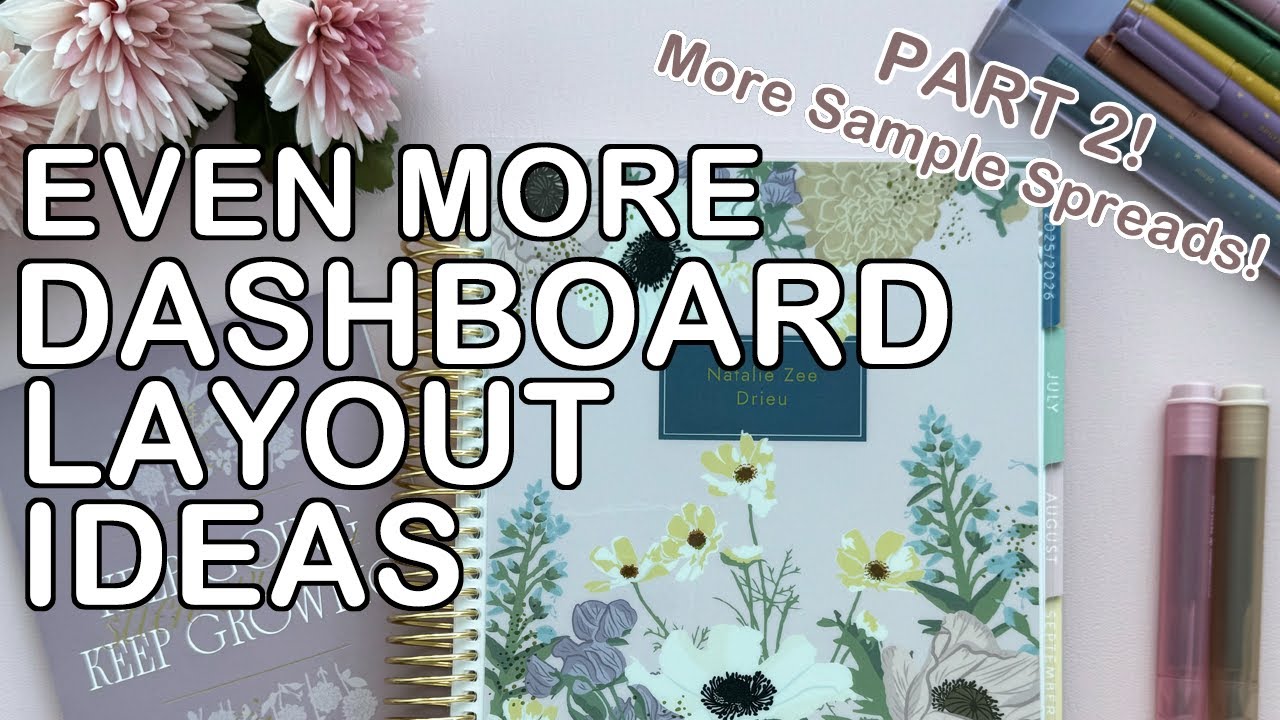 MORE! Erin Condren Dashboard Layout Ideas | Work, Home/Work, & Wellness (Part 2)