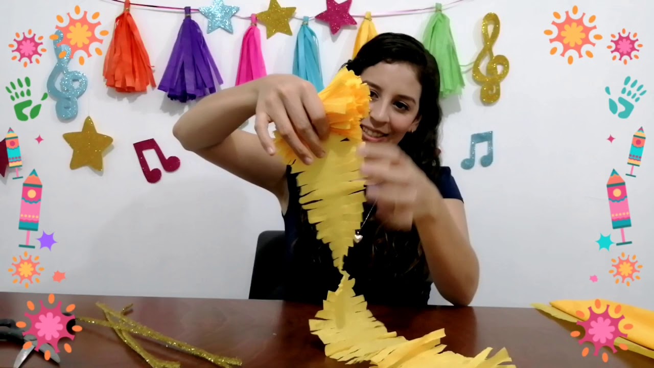 Las flores de papel crepe mas faciles! Dia de muertos - flor de Cempasuchil- Para niños