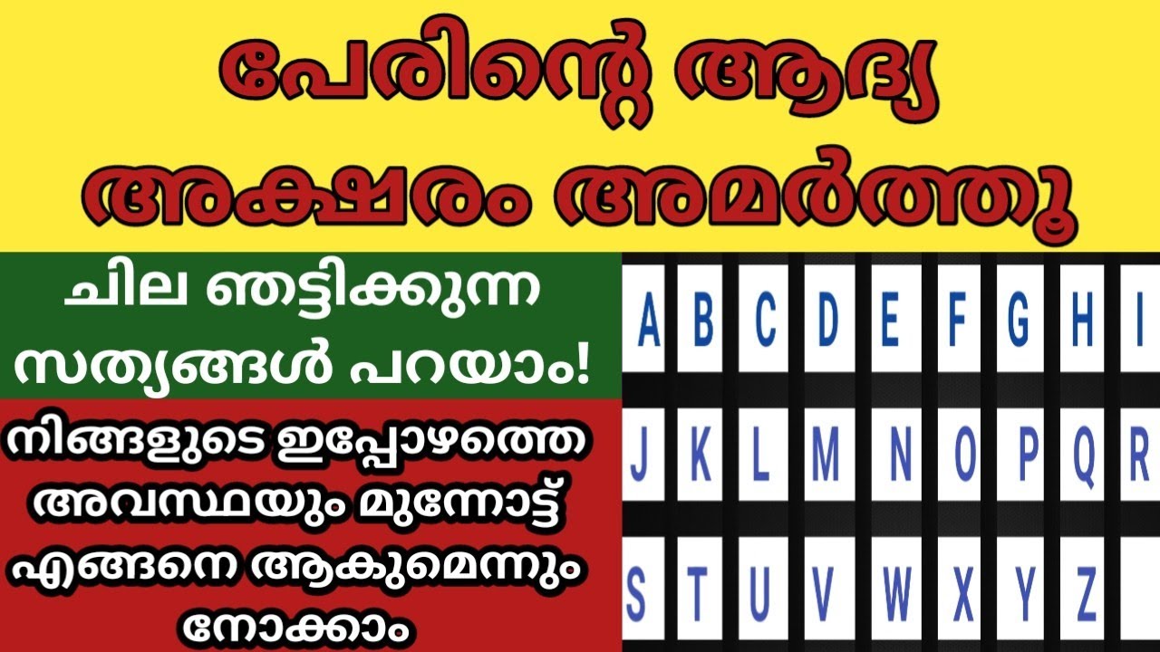 പേരിന്റെ ആദ്യാക്ഷരം അമർത്തൂ, സംഭവിക്കാൻ പോകുന്നത് എന്താണ് എന്ന് കൃത്യമായി പറയാം|തൊടുകുറി ഫലം 