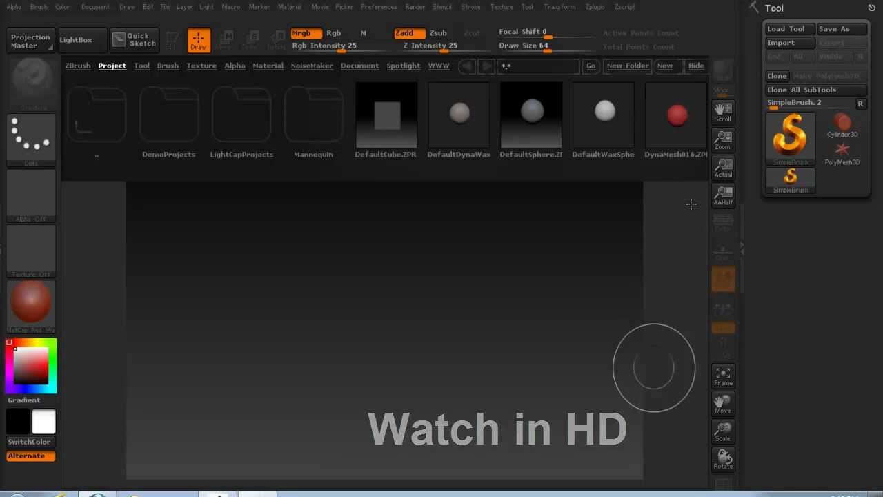 Zbrush Beginner - Navigation and Importing Objects