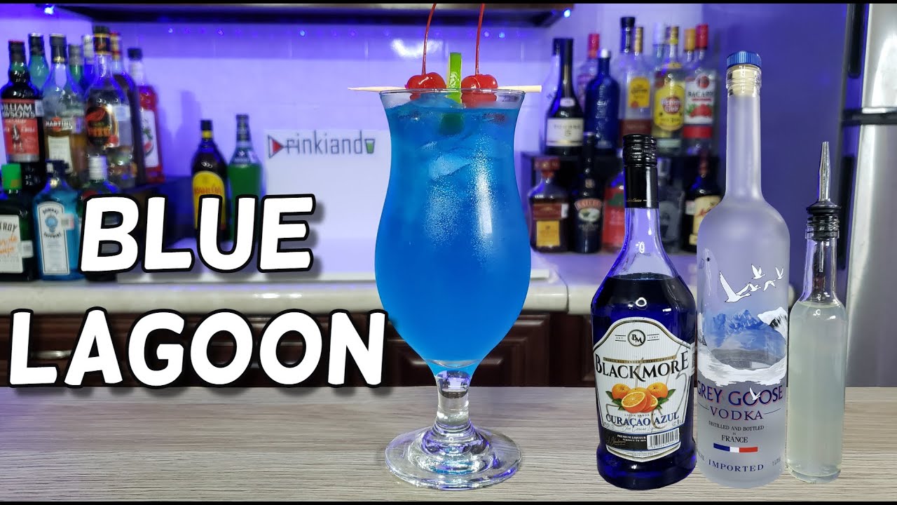 &iquest;C&oacute;mo Preparar EL BLUE LAGOON?🔵🍒🍋   | LAGUNA AZUL | Coctel Cl&aacute;sico y F&aacute;cil de Preparar | Drinkiando