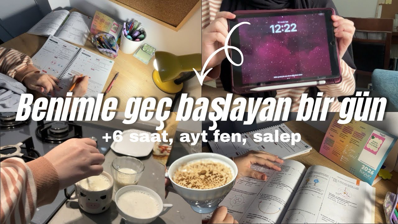 Geç başlayan günler de vardır|+6 saat,bolca ayt fen, soğuk kış günleri ve salep☕️