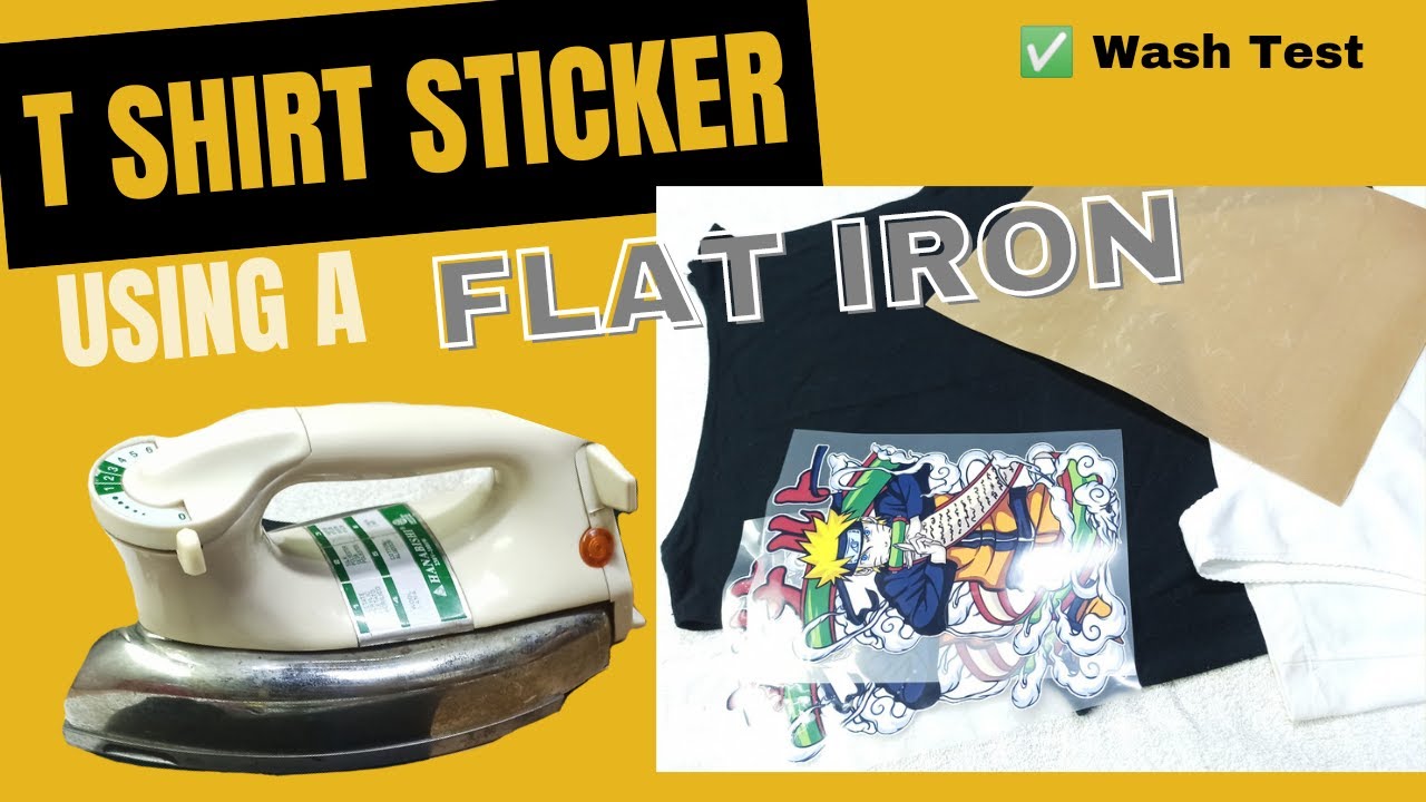 IRON ON T SHIRT STICKER  | Heat Transfer Sticker Print Using Flat Iron | Diy T shirt Printing