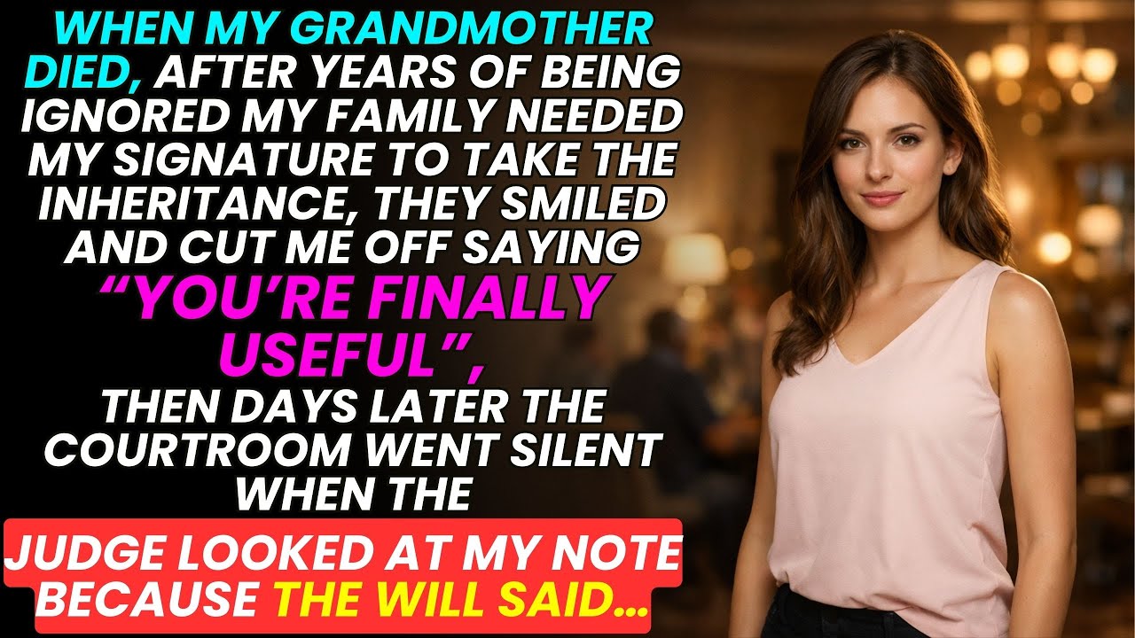 They Pretended to Be Kind So I’d Sign the Inheritance—Until They Read My Note