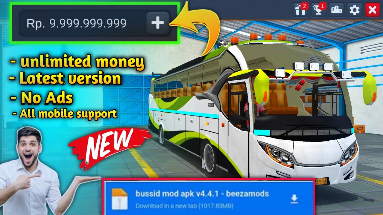 Bus Simulator Indonesia Mod APK + OBB Скачать | Неограниченные деньги и все автобусы разблокирова...