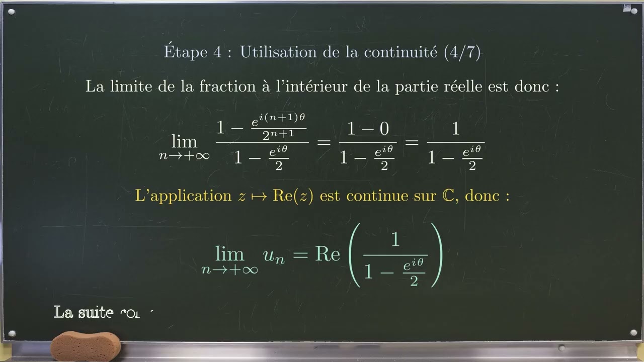Etude de la convergence et calcul de la limite d'une suite trigonométrique