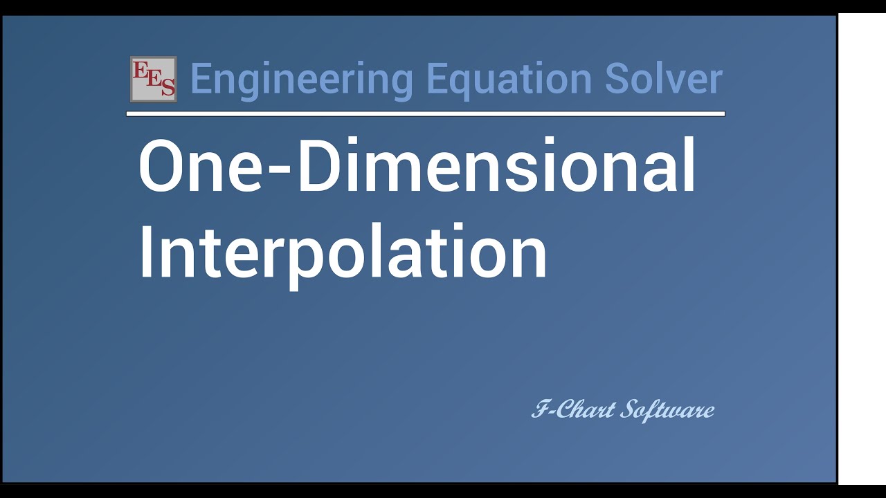 One Dimensional Interpolation