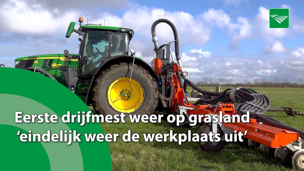 Eerste drijfmest weer op grasland ‘eindelijk weer de werkplaats uit’