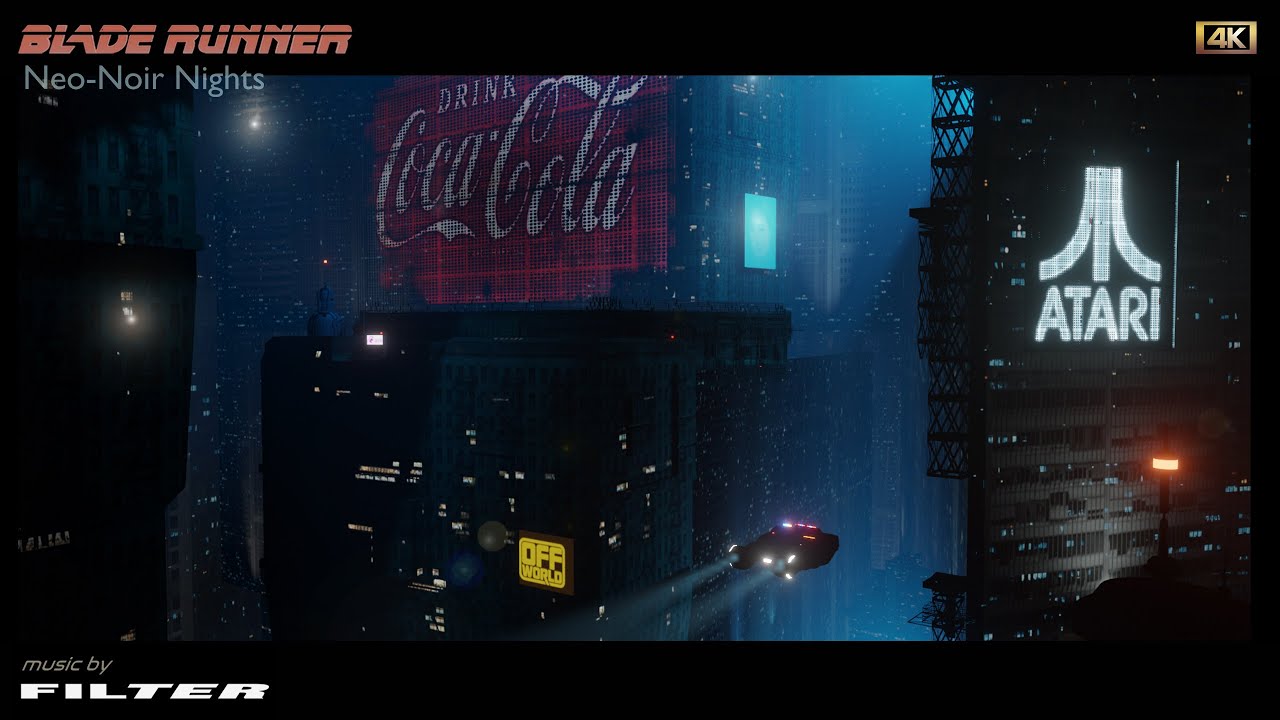 Blade Runner | NEO-NOIR NIGHTS | 4K AMBIENCE for sleep, study and relaxation - 6 Hours