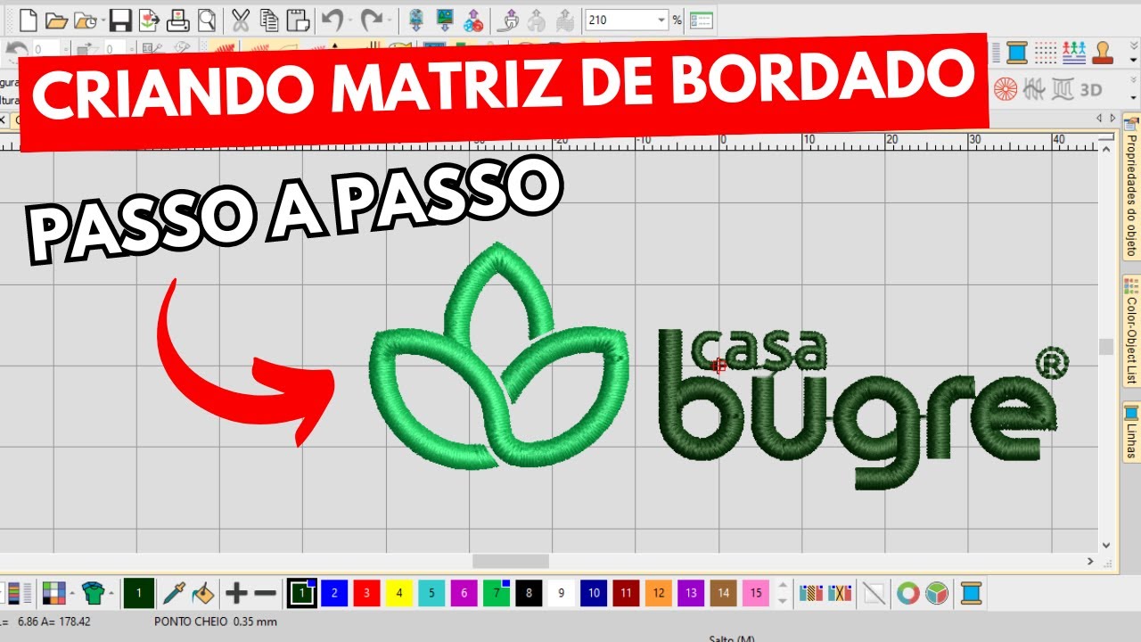 ENTRADA A | CRIANDO MATRIZ DE BORDADO NO WILCOM #02