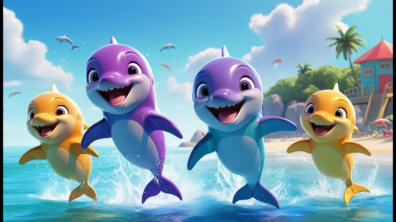 Fünf kleine Delfinbabys – Platsch, Platsch | Meeresabenteuer & Kinderlieder