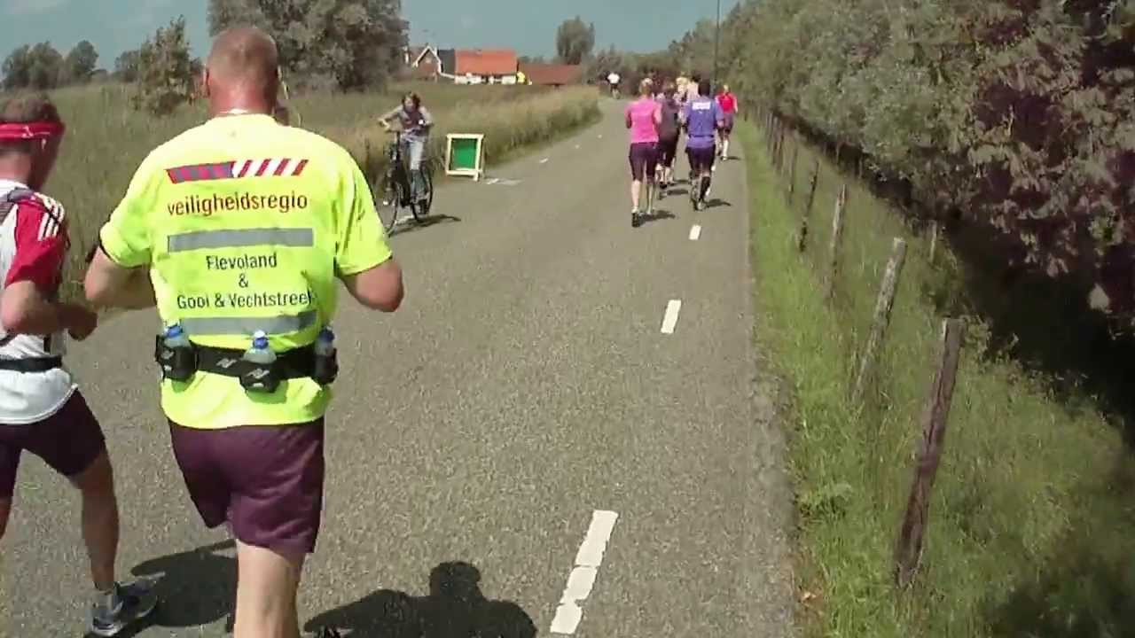 Marcel Bouman tijdens de vechtloop te Weesp
