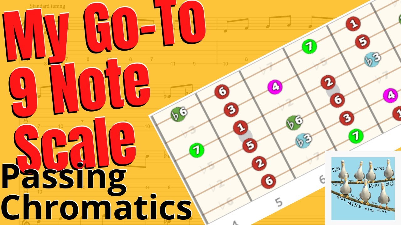 The 9 Note Scale I Use 90% of The Time🎸Chromatic Passing Colours & Visualisation