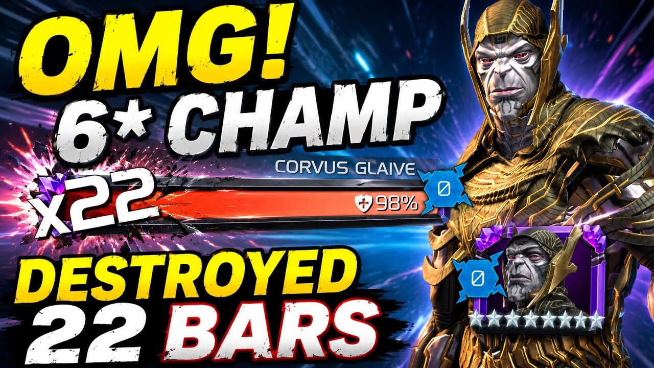 6* Champion Destroyed 22 Health bars | Alliance Coliseum MCOC 