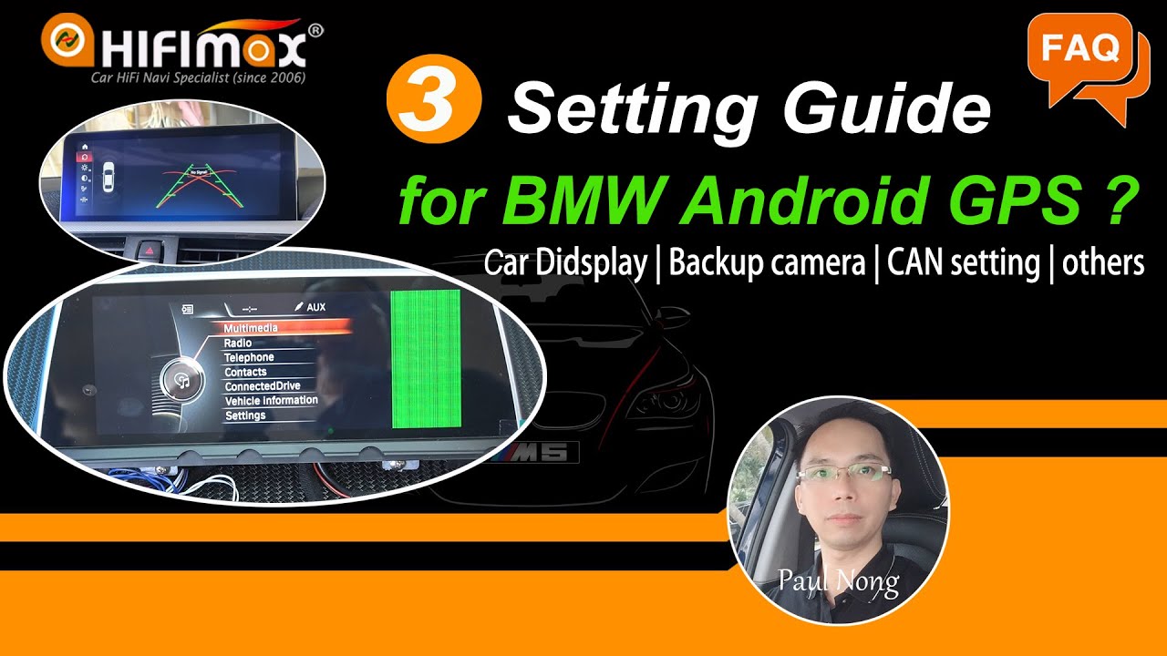 BMW Android GPS Setting guide | BMW Android Navigation screen factory setup Backup camera setting