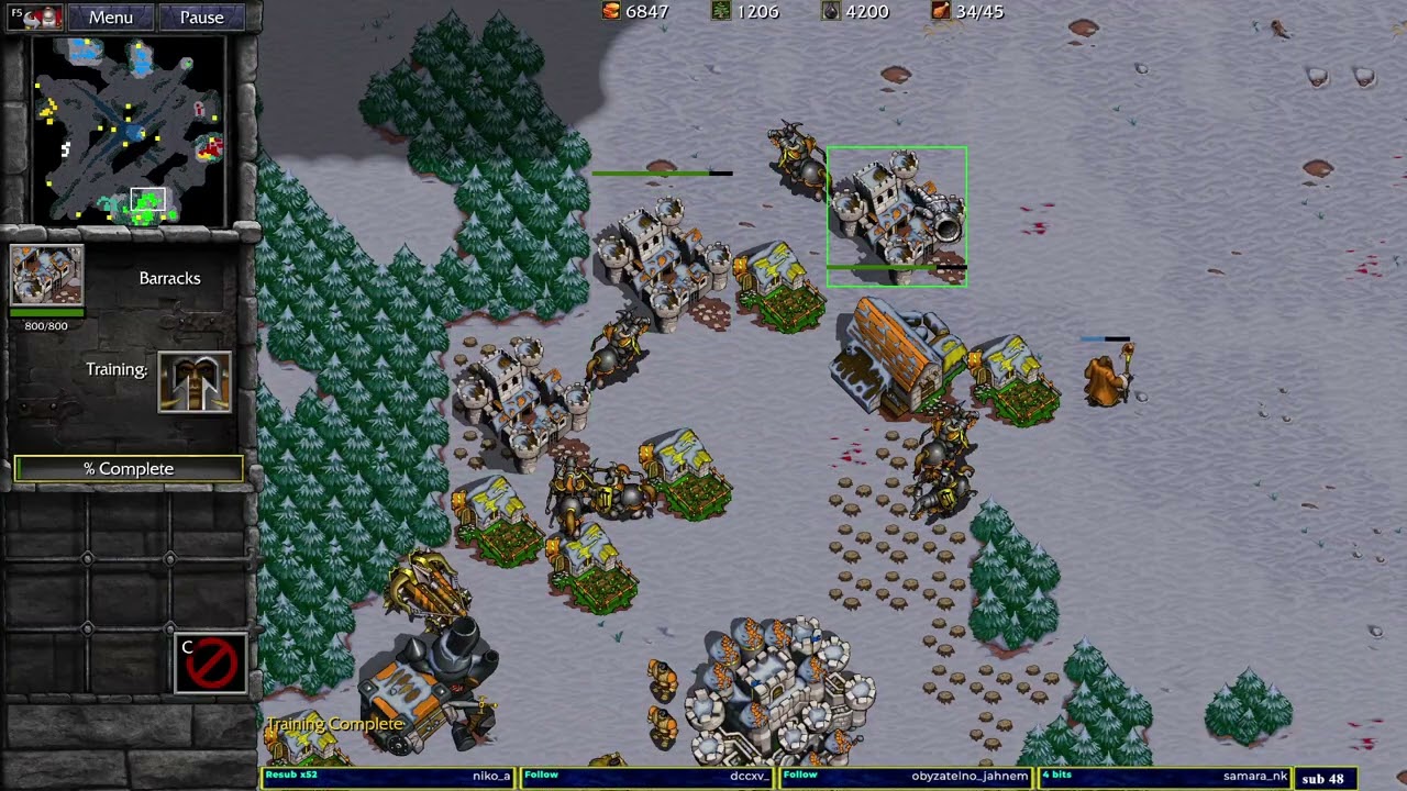 Warcraft 2 Remastered Dark Snow 2 3v3
